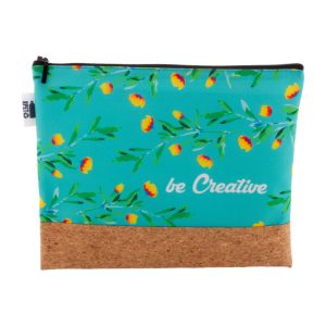 CreaBeauty Cork L RPET custom cosmetic bag