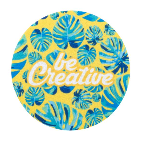 CreaFelt Drink Plus RPET felt coaster, circle