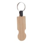 BooCart bamboo trolley coin keyring