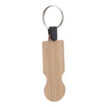 BooCart bamboo trolley coin keyring