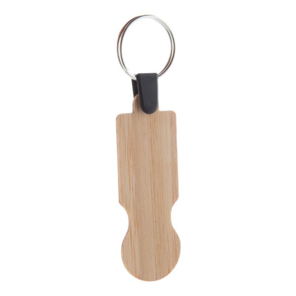 BooCart EU bamboo trolley coin keyring