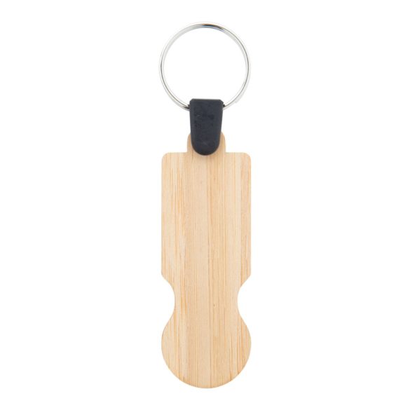 BooCart EU bamboo trolley coin keyring