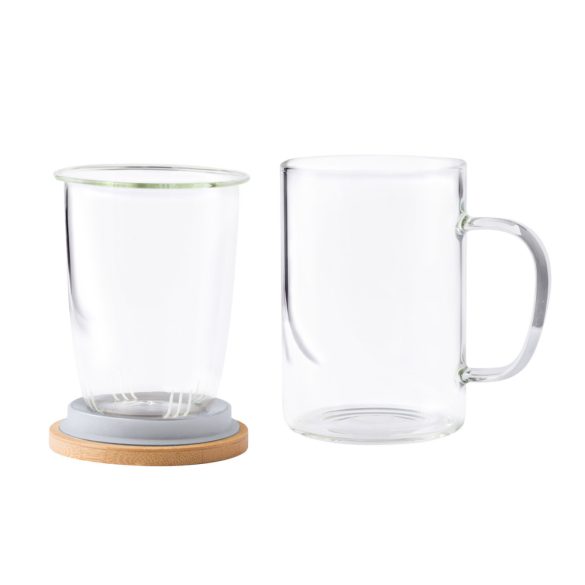 Masty glass infuser mug