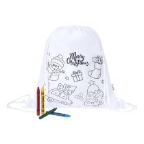 Taky colouring Christmas drawstring bag