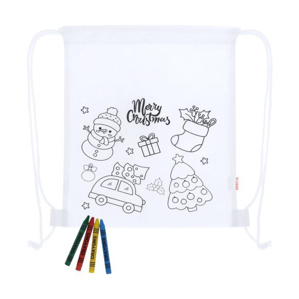 Taky colouring Christmas drawstring bag