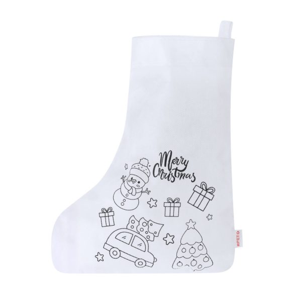 Mordy colouring Christmas stocking