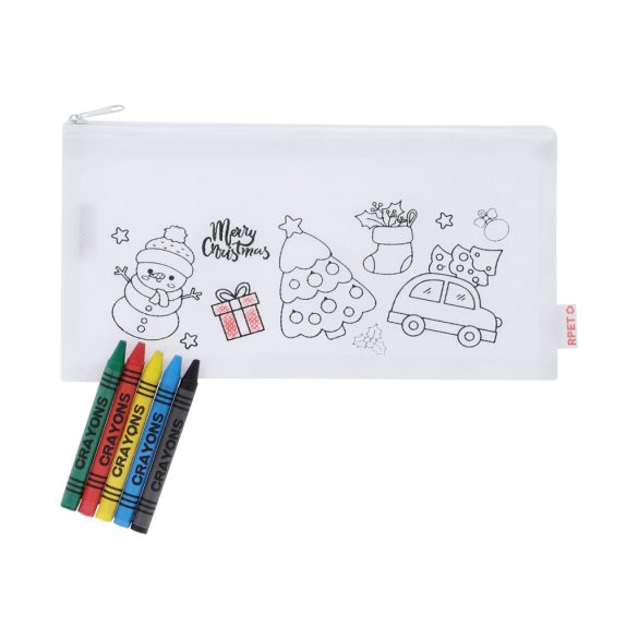 Flemenk colouring Christmas pencil case