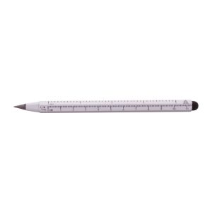 Ruloid inkless pen with ruler