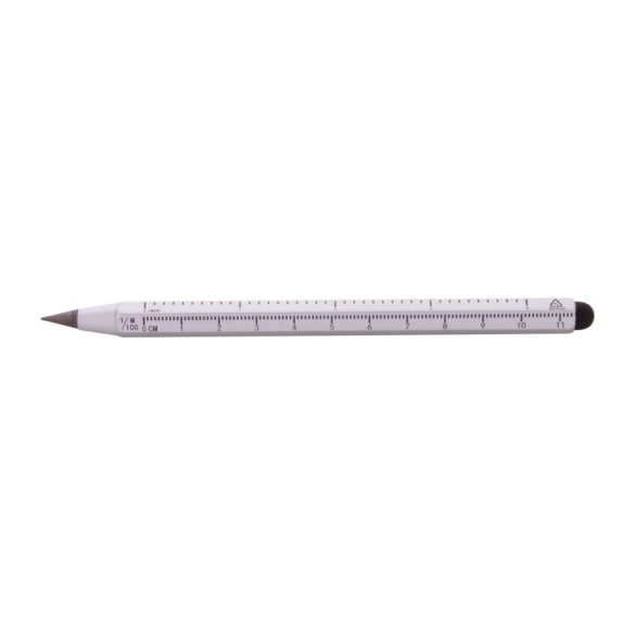 Ruloid inkless pen with ruler