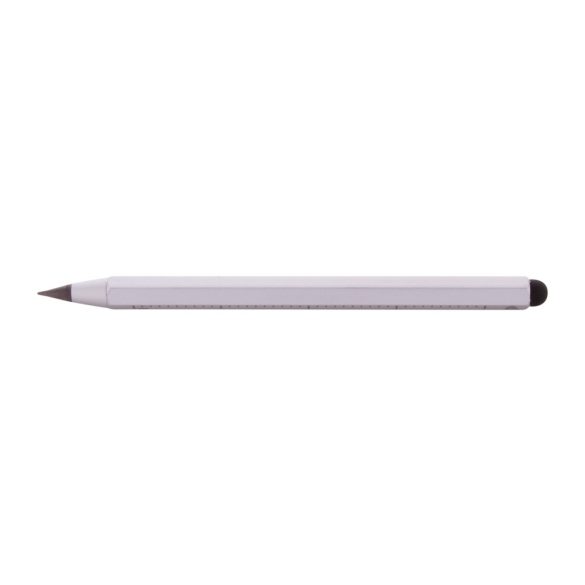 Ruloid inkless pen with ruler