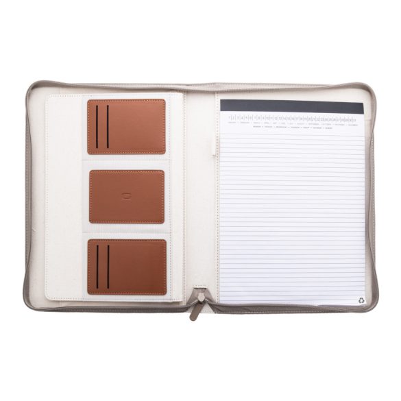 Carbasa Zip recycled canvas document folder