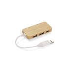 Bamboo splitter USB HUB with replaceable plug - RIVO