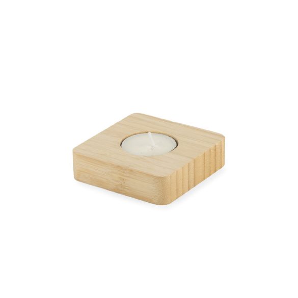 Bamboo candle holder with tealight LUMOS
