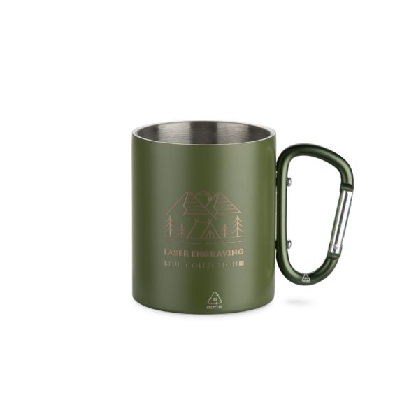 Recycled stainless steel mug VIVO 250 ml