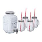Dispenser & 4 glasses Acapulco