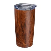 Steel mug wooden look Brighton