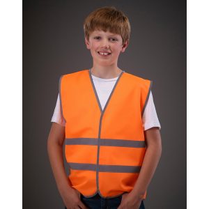 Kids Fluo Reflective Border Waistcoat