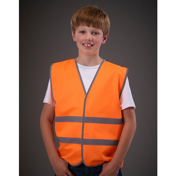 Kids Fluo Reflective Border Waistcoat