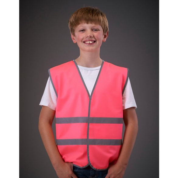 Kids Fluo Reflective Border Waistcoat