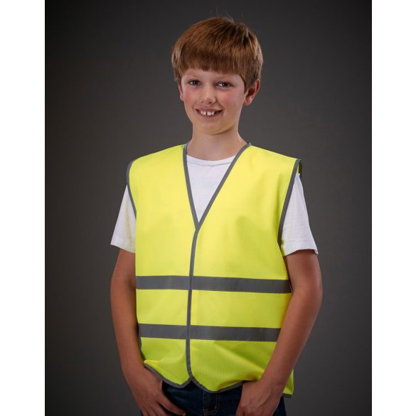 Kids Fluo Reflective Border Waistcoat