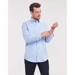 Men's LS Tailored Contrast Herringbone Shirt