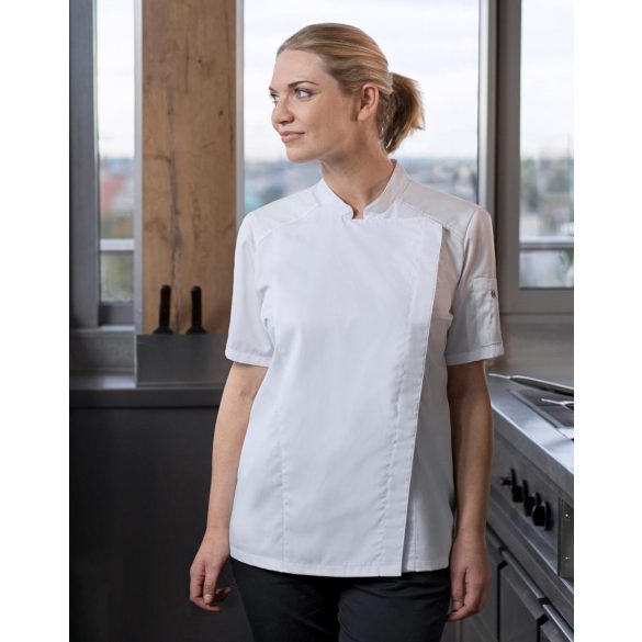 Short-Sleeve Ladies' Chef Jacket Modern-Look