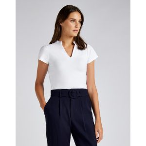 Regular Fit Mandarin Collar Top