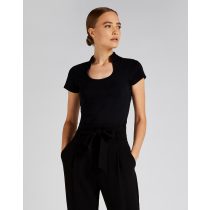 Regular Fit Keyhole Neck Top