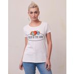 Ladies Vintage T Large Logo Print