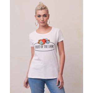 Ladies Vintage T Large Logo Print