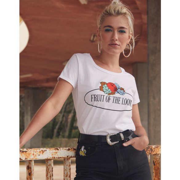 Ladies Vintage T Large Logo Print