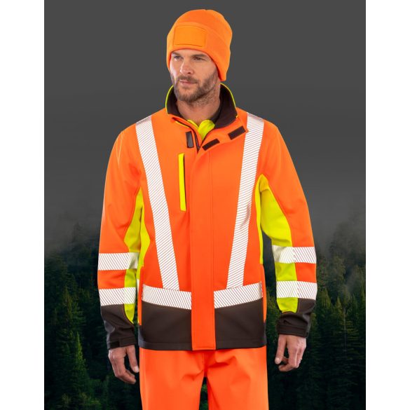 Recycled 3-Layer Printable 3-Tone Safety Softshell