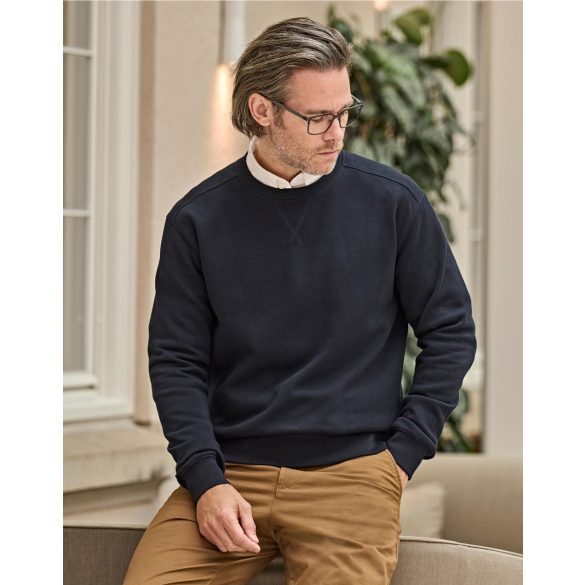 Ribbed Interlock Crew Neck