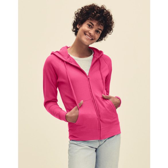 Ladies Lightweight Hooded Sweat Jacket