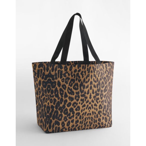 Sacosa textila universala cu imprimeu tip leopard