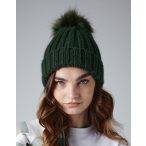 Verbier Fur Pop Pom Chunky Beanie