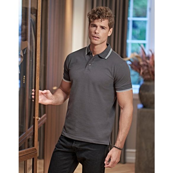 Luxury Stripe Stretch Polo