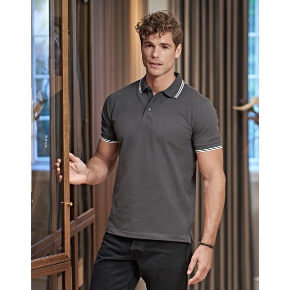 Luxury Stripe Stretch Polo