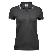 Ladies Luxury Stripe Stretch Polo