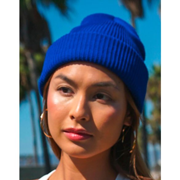 Recycled Yarn Ribbed Knit Beanie