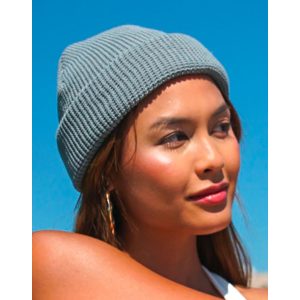 Recycled Yarn Waffle Knit Beanie