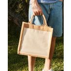 Cotton Pocket Jute Midi Tote