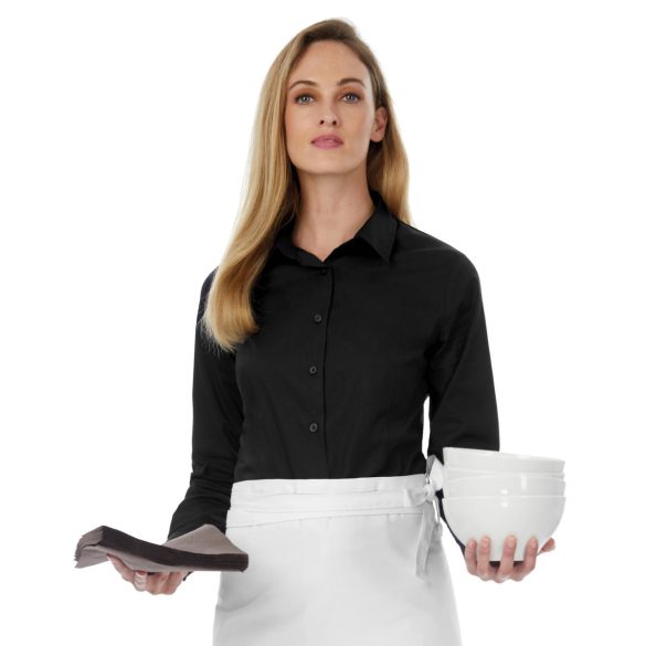 Black Tie LSL/women Poplin Shirt