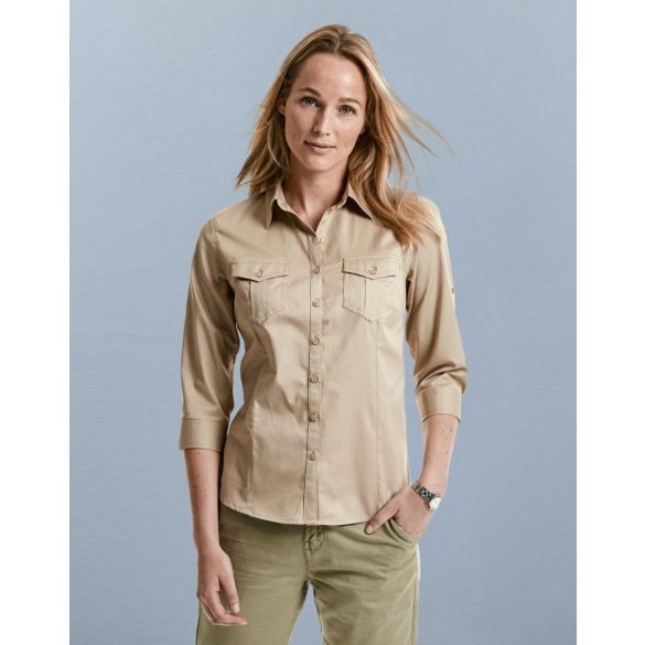 Ladies' Roll 3/4 Sleeve Shirt