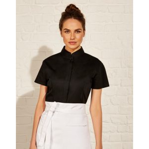 Women's Tailored Fit Mandarin Collar SSL