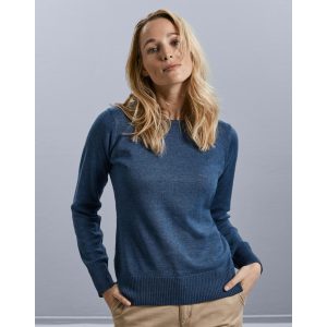 Ladies' Crew Neck Knitted Pullover