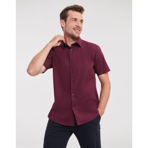 Fitted Short Sleeve Stretch Shirt