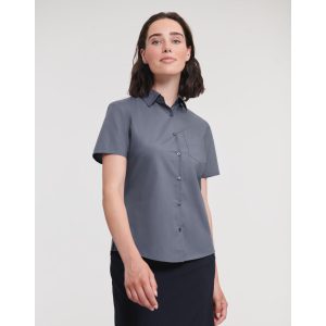 Short Sleeve Poplin Blouse