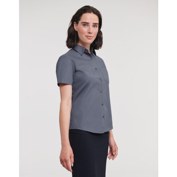 Short Sleeve Poplin Blouse