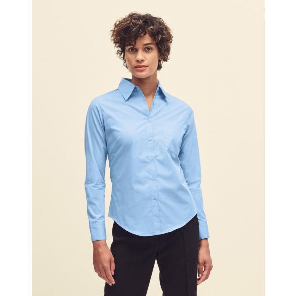 Ladies Poplin Shirt LS